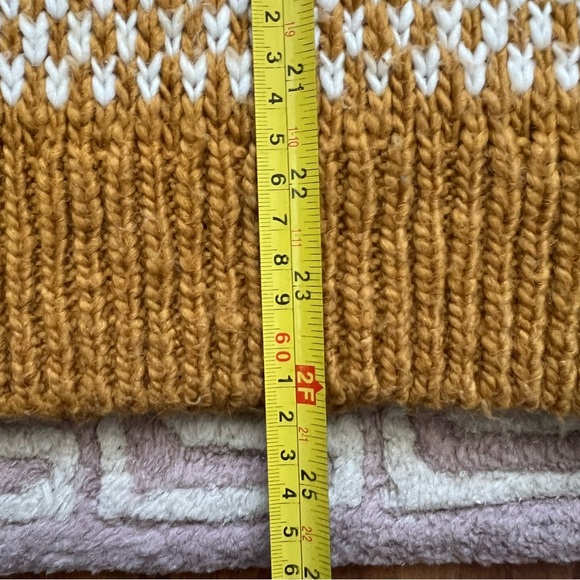 LUCKY BRAND Fair Isle Wool blend Crewneck Sweater Long Sleeve Mustard SOLD - Picture 7 of 8